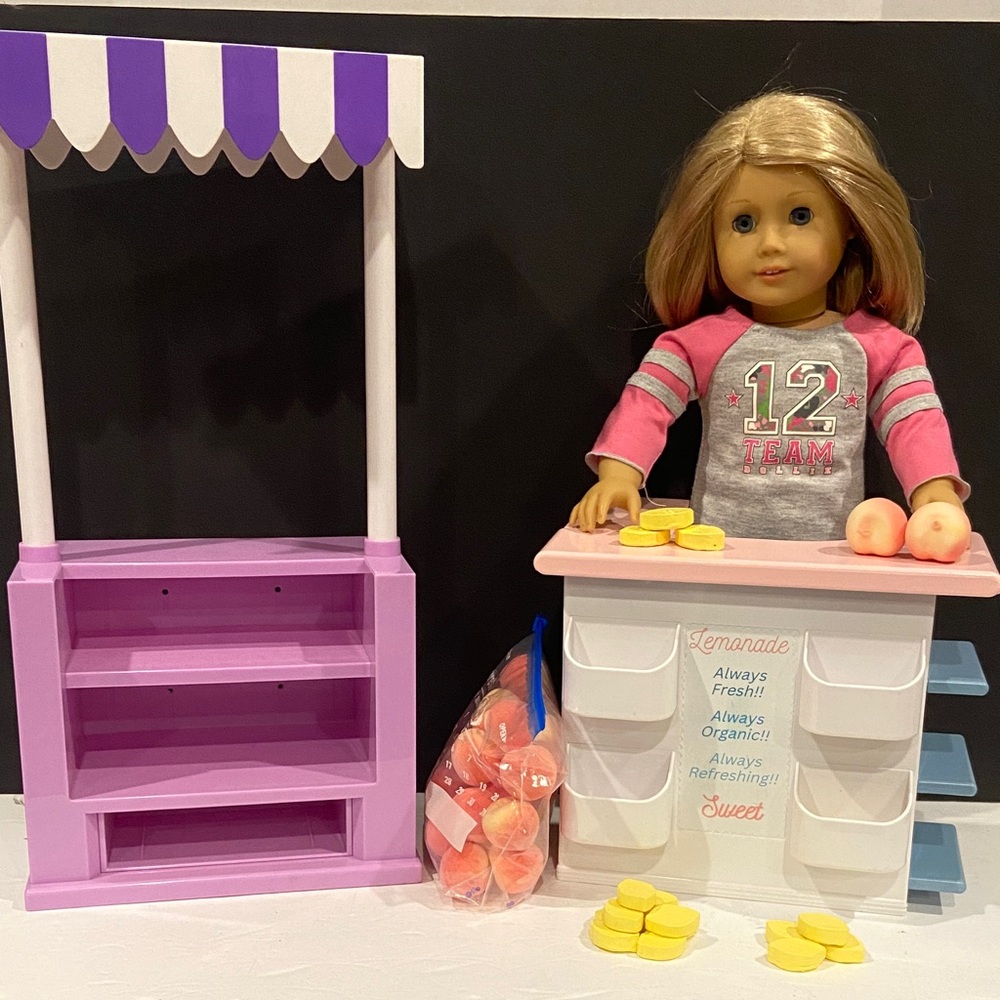 18” Doll Lemonade Stand/Farmers Market Custom